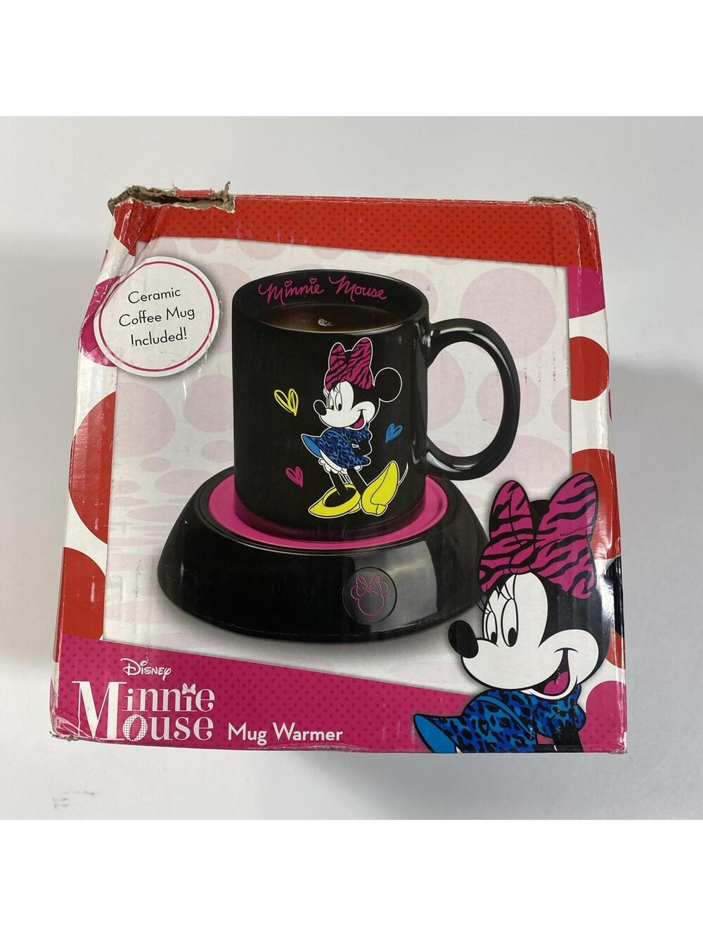 Disney Minnie Mouse Mug Warmer Set Unisex 12oz Black DMG-18 Ceramic Mug Included